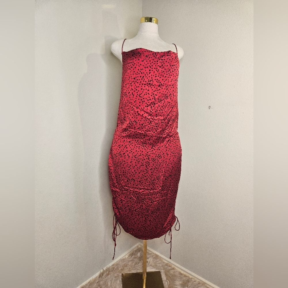 Red and Black Spotted Dress